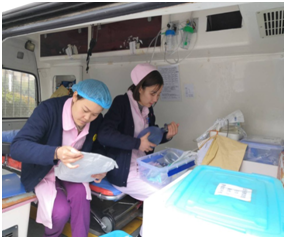 大邑县妇幼保健院全院节前急救车大检查